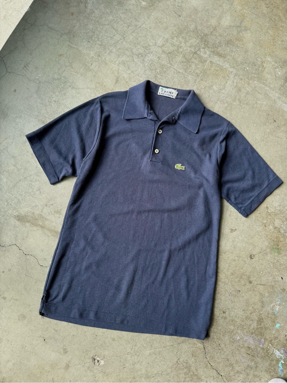 Lacoste Men's Navy Polo Shirt with Crocodile Logo